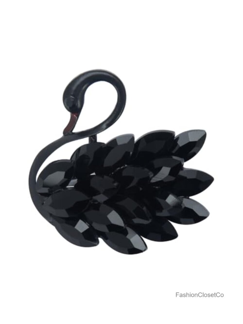 Rhinestone Swan Brooch Crystal Lapel Pin for Coat Jacket Scarf